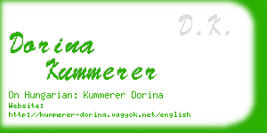 dorina kummerer business card